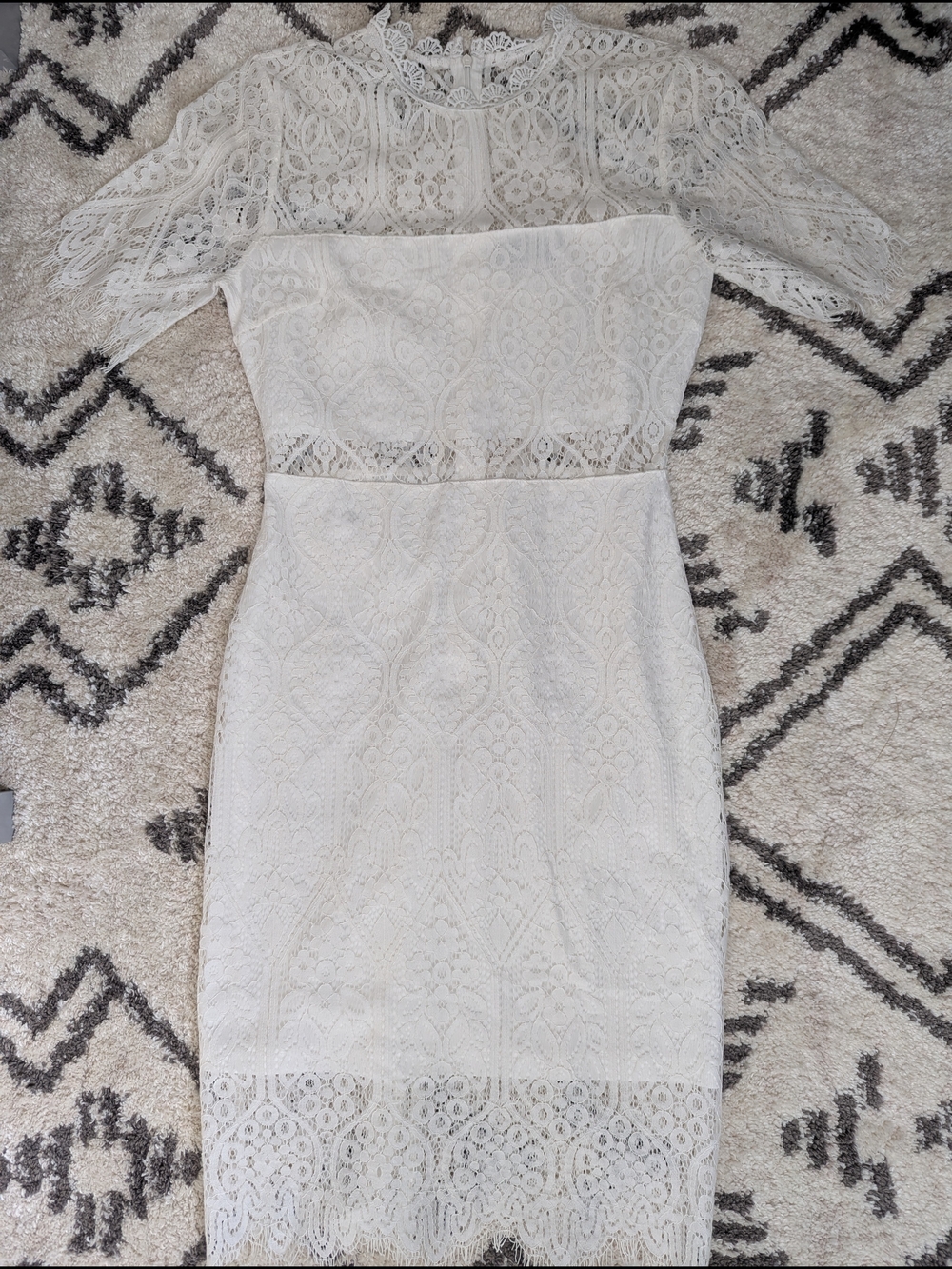Lulu's Remarkable White Lace Dress